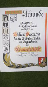 Urkunde - Stefanie Daxbacher